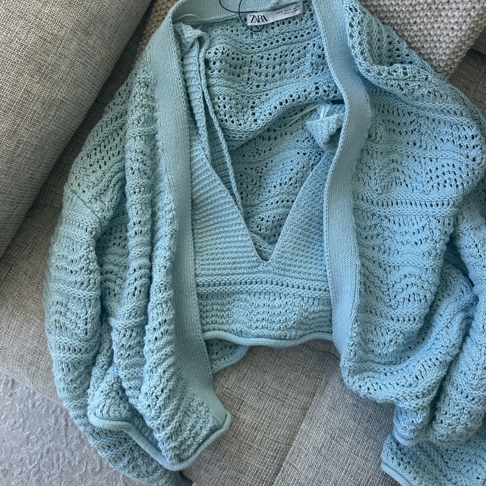 Zara knit set — bra and sweater